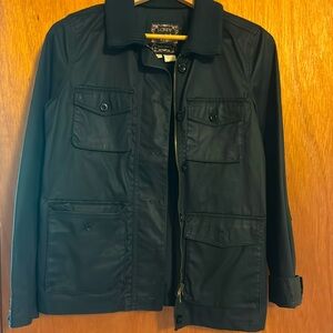 J Crew Black Jacket 100% Cotton size Medium